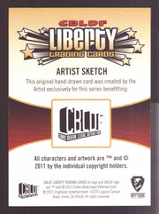 2011 CBLDF Comic Book Legal Defense Fund Liberty Artist Sketch Trading Card - TvMovieCards.com