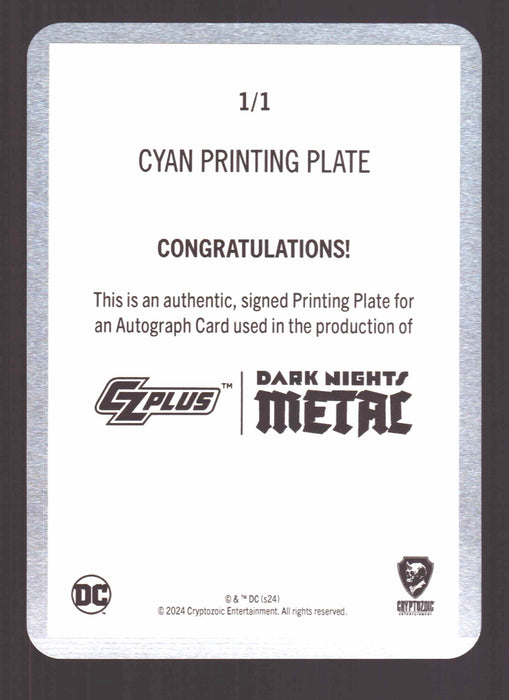 2024 CZX Dark Nights Metal Printing Plate Autograph Card Philip Tan BTDRO-PT