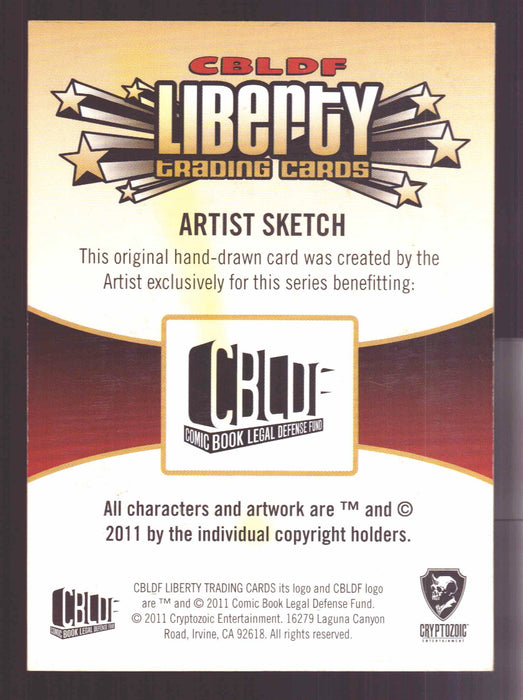 2011 CBLDF Comic Book Legal Defense Fund Liberty Artist Sketch Trading Card - TvMovieCards.com