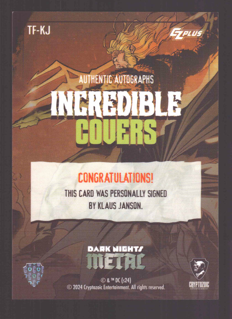 2024 CZX Dark Nights Metal Autograph Card Klaus Janson TF-KJ - TvMovieCards.com