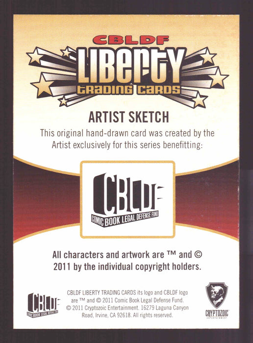 2011 Cryptozoic CBLDF Liberty Artist Sketch Card by Lak Lim   - TvMovieCards.com