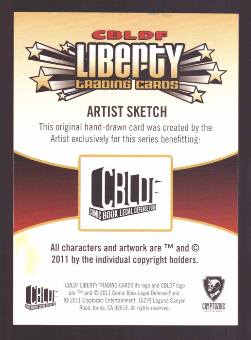 2011 Cryptozoic CBLDF Liberty Artist Sketch Card by James Kochalka   - TvMovieCards.com