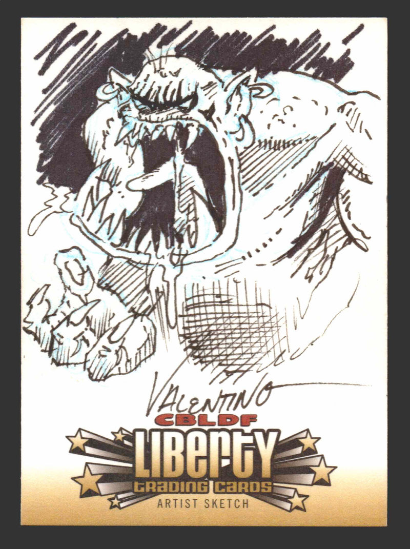 2011 Cryptozoic CBLDF Liberty Artist Sketch Card by Valentino - TvMovieCards.com