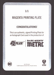 2024 CZX Dark Nights Metal Printing Plate Autograph Card Francis Manapul BTMER-F - TvMovieCards.com