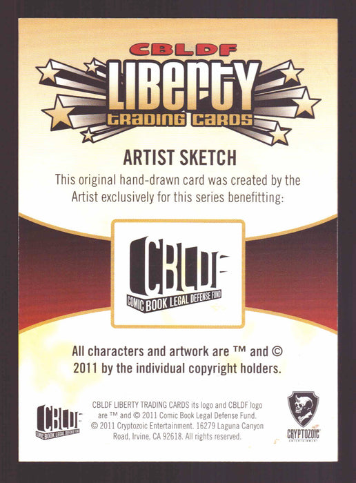 2011 Cryptozoic CBLDF Liberty Artist Sketch Card by Christian James Thomas   - TvMovieCards.com