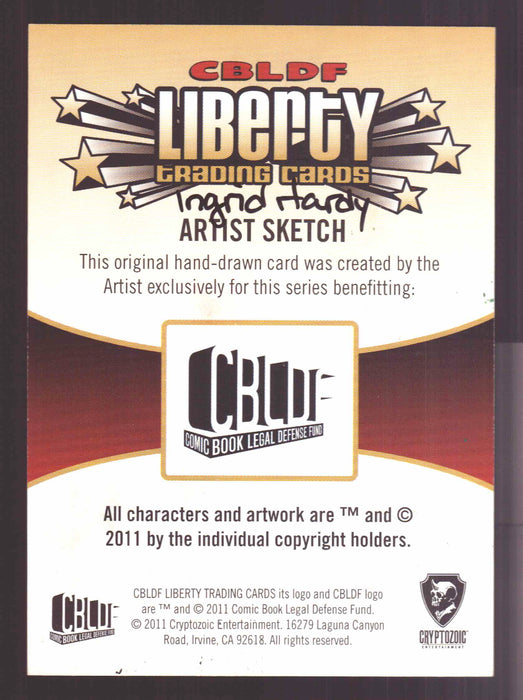 2011 CBLDF Comic Book Legal Defense Fund Liberty Artist Sketch Trading Card - TvMovieCards.com