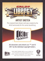 2011 Cryptozoic CBLDF Liberty Artist Sketch Card by Paul Fricke   - TvMovieCards.com