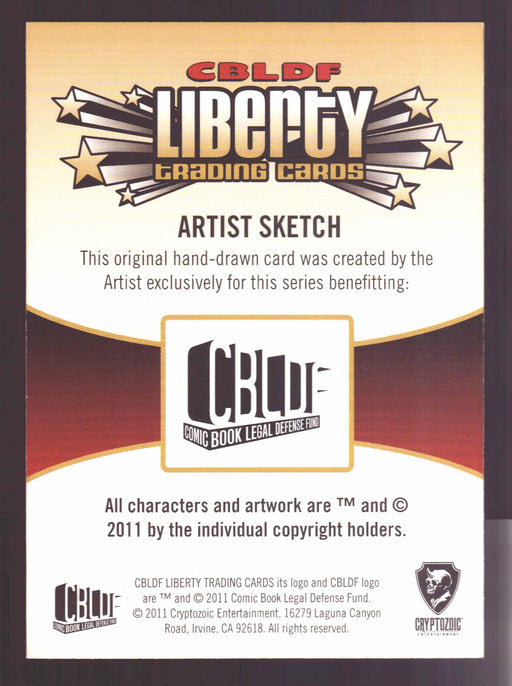 2011 Cryptozoic CBLDF Liberty Artist Sketch Card by Valentino - TvMovieCards.com