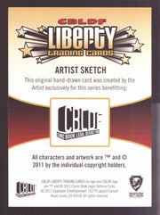 2011 Cryptozoic CBLDF Liberty Artist Sketch Card by Erik Larson - TvMovieCards.com