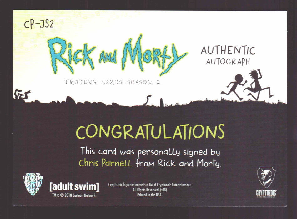 2019 Rick and Morty Season 2 CP-JS2 Chris Parnell as Jerry Smith Autograph Card   - TvMovieCards.com