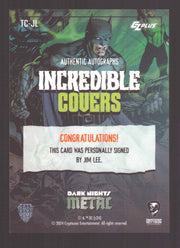 2024 CZX Dark Nights Metal Autograph Card Jim Lee TC-JL Incredible Covers - TvMovieCards.com