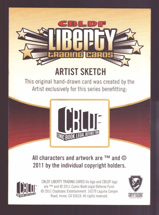 2011 Cryptozoic CBLDF Liberty Artist Sketch Card by Jason Durden   - TvMovieCards.com