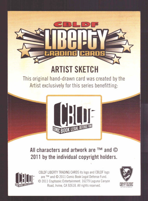 2011 CBLDF Comic Book Legal Defense Fund Liberty Artist Sketch Trading Card   - TvMovieCards.com