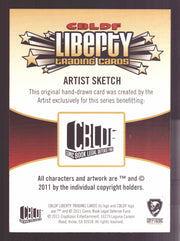 2011 Cryptozoic CBLDF Liberty Artist Sketch Card by Remy "Eisu" Mokhtar - TvMovieCards.com