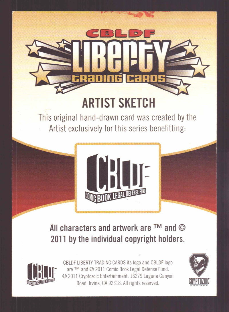 2011 Cryptozoic CBLDF Liberty Artist Sketch Card Bone by Bianca Thompson   - TvMovieCards.com