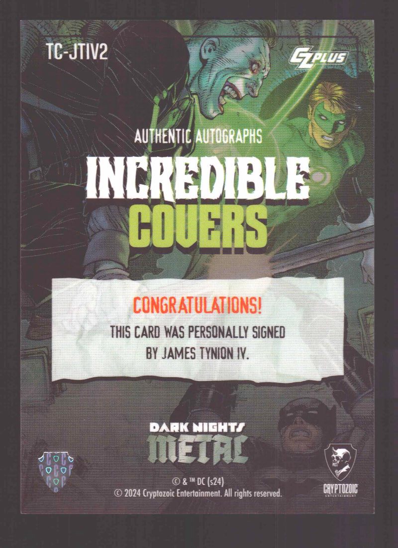 2024 CZX Dark Nights Metal Autograph Card James Tynion IV TC-JTIV2 - TvMovieCards.com