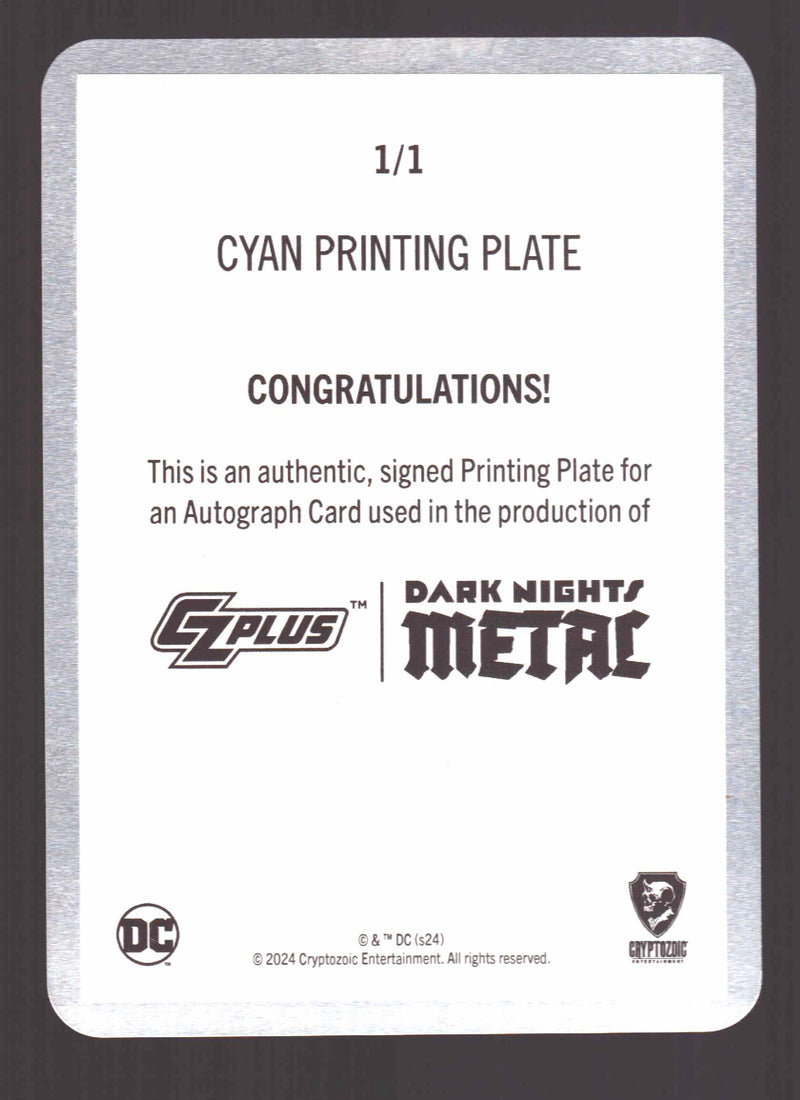 2024 CZX Dark Nights Metal Printing Plate Autograph Card Scott Williams / Jim Le - TvMovieCards.com