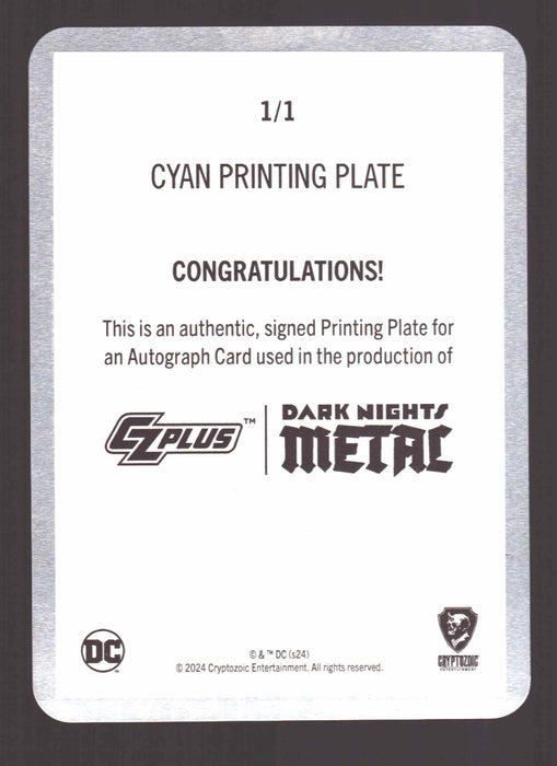 2024 CZX Dark Nights Metal Printing Plate Autograph Card Scott Williams / Jim Lee