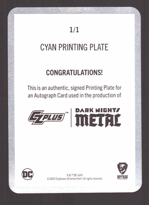 2024 CZX Dark Nights Metal Printing Plate Autograph Card Scott Williams / Jim Le - TvMovieCards.com