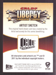 2011 Cryptozoic CBLDF Liberty Artist Sketch Card by Ozzy Longoria - TvMovieCards.com