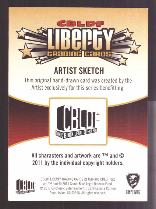 2011 Cryptozoic CBLDF Liberty Artist Sketch Card by Ozzy Longoria - TvMovieCards.com