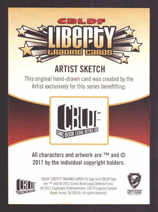 2011 CBLDF Comic Book Legal Defense Fund Liberty Artist Sketch Trading Card - TvMovieCards.com