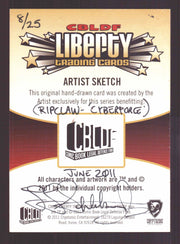 2011 Cryptozoic CBLDF Liberty Artist Sketch Card by Larry 'Slickaway' Schlekewy   - TvMovieCards.com