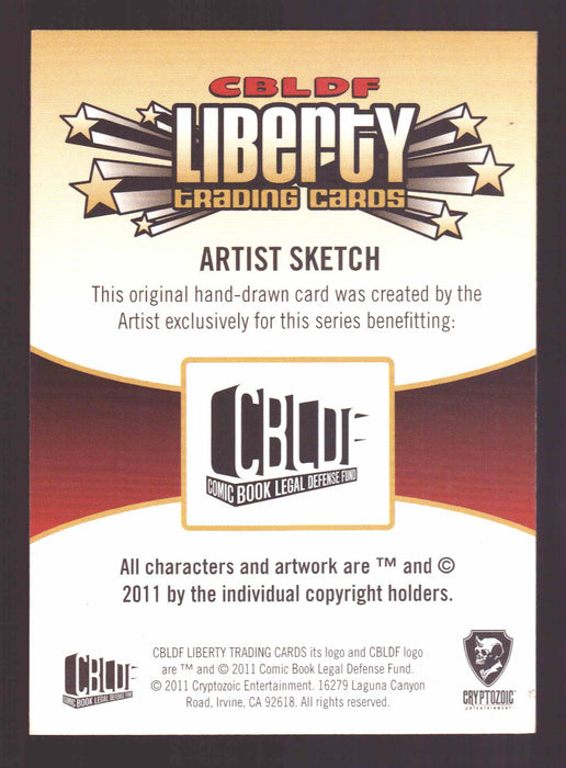 2011 CBLDF Comic Book Legal Defense Fund Liberty Artist Sketch Trading Card   - TvMovieCards.com