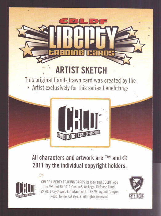 2011 CBLDF Comic Book Legal Defense Fund Liberty Artist Sketch Trading Card - TvMovieCards.com