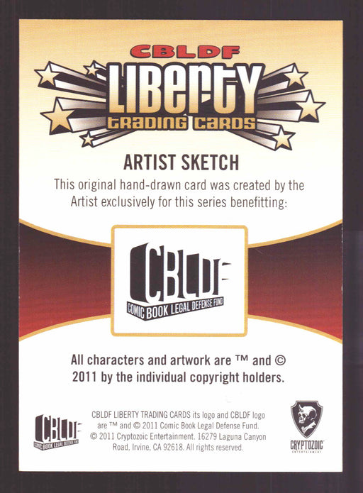 2011 CBLDF Liberty Artist Sketch Coraline Trading Card by Neil Gaiman   - TvMovieCards.com