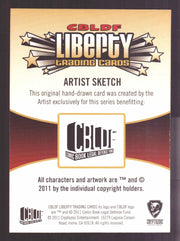 2011 Cryptozoic CBLDF Liberty Artist Sketch Card by Lak Lim - TvMovieCards.com