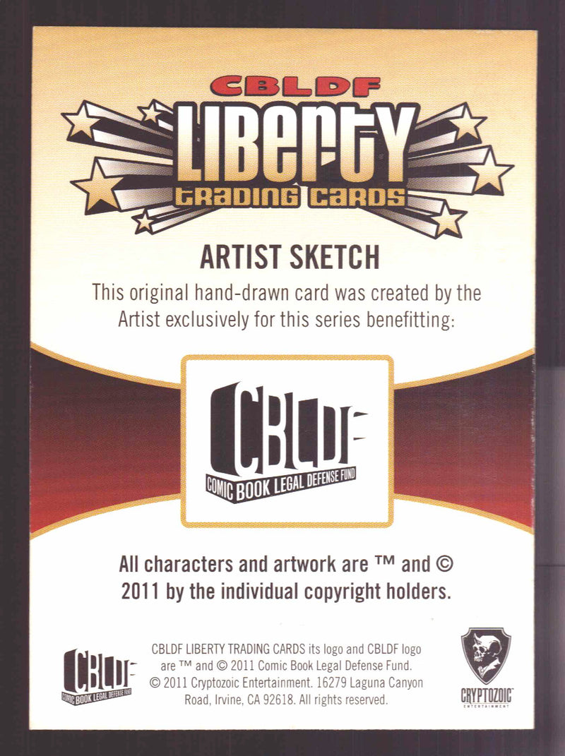 2011 Cryptozoic CBLDF Liberty Artist Sketch Card by Lak Lim - TvMovieCards.com