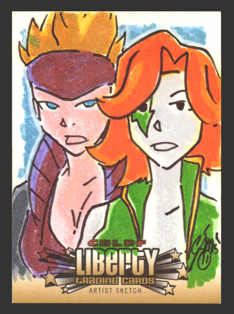 2011 Cryptozoic CBLDF Liberty Artist Sketch Card by Christian James Thomas - TvMovieCards.com