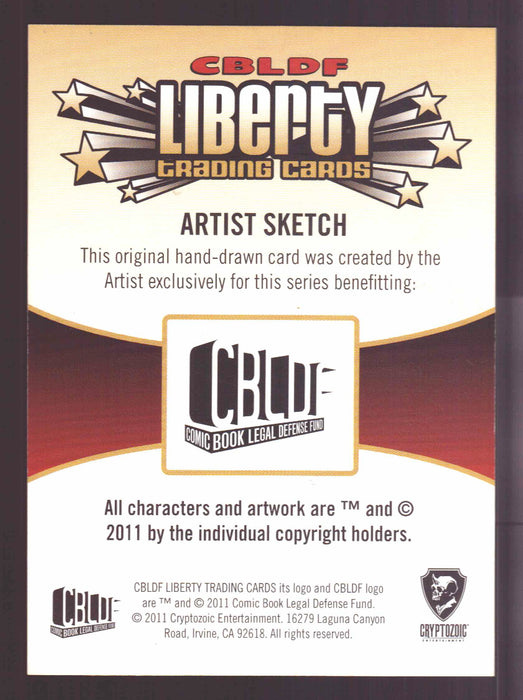 2011 Cryptozoic CBLDF Liberty Artist Sketch Card by Joel Carroll - TvMovieCards.com