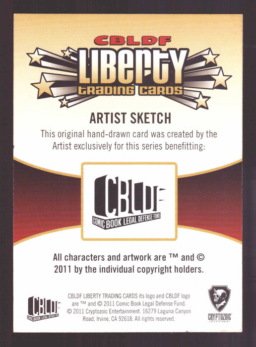 2011 Cryptozoic CBLDF Liberty Artist Sketch Trading Card by Daniel Abarca   - TvMovieCards.com