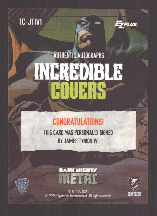 2024 CZX Dark Nights Metal Autograph Card James Tynion IV TC-JTIV1 - TvMovieCards.com