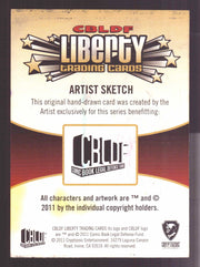 2011 CBLDF Comic Book Legal Defense Fund Liberty Artist Sketch Trading Card - TvMovieCards.com