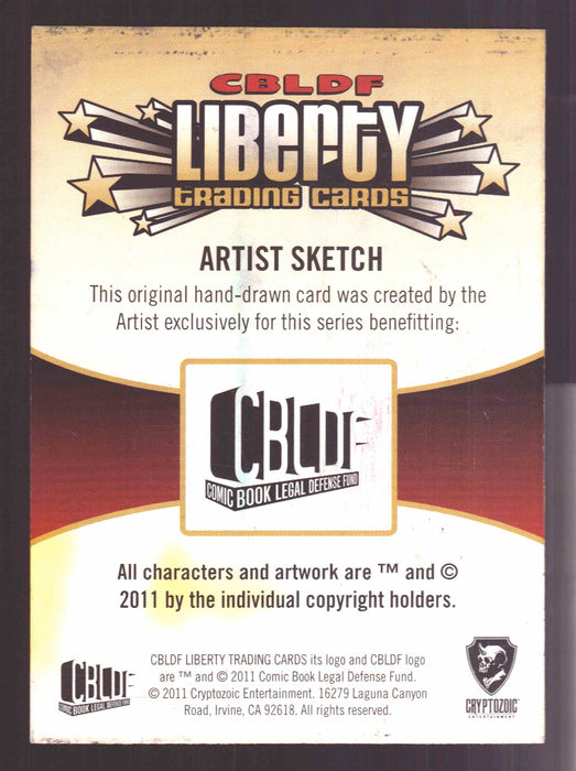 2011 CBLDF Comic Book Legal Defense Fund Liberty Artist Sketch Trading Card - TvMovieCards.com