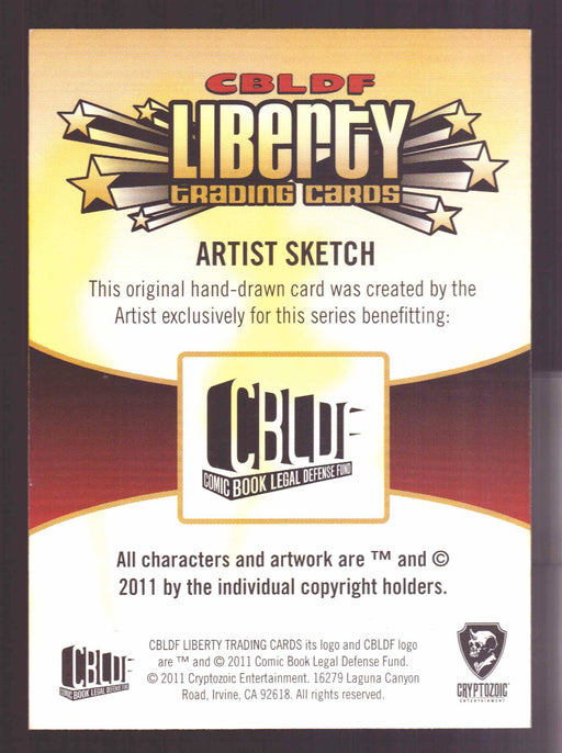 2011 Cryptozoic CBLDF Liberty Artist Sketch Card by Christian James Thomas - TvMovieCards.com