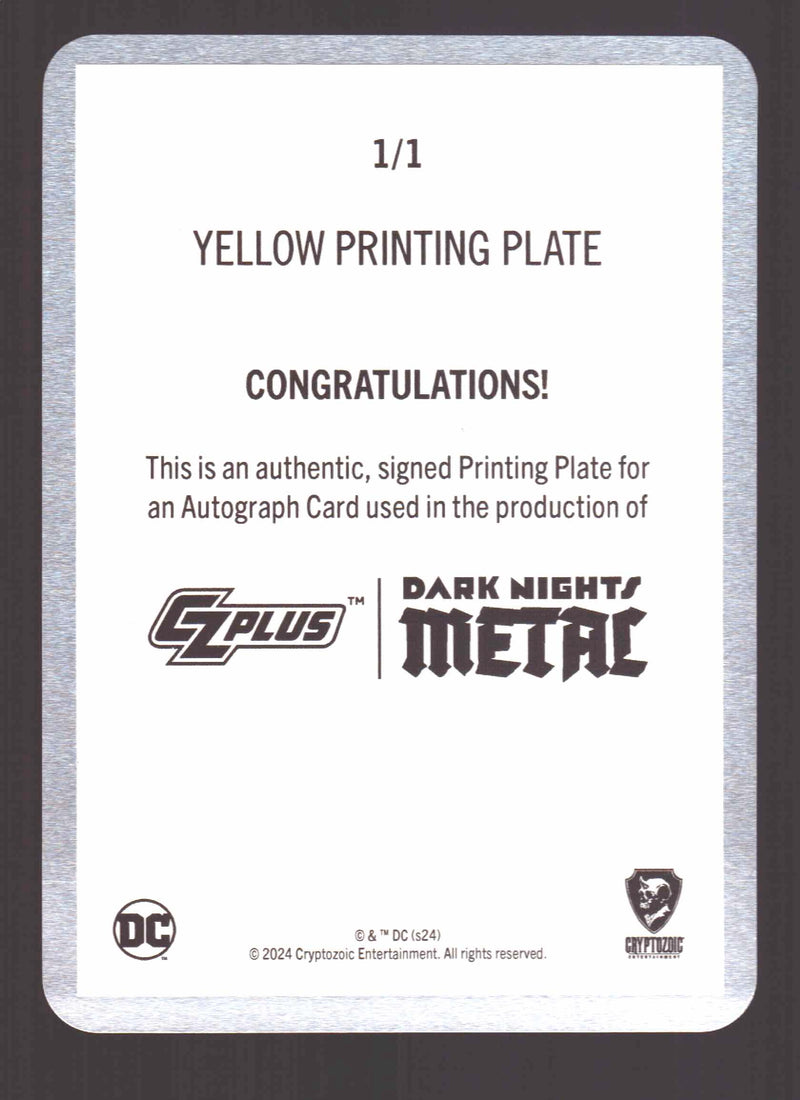 2024 CZX Dark Nights Metal Printing Plate Autograph Card Scott Williams / Jim Le - TvMovieCards.com