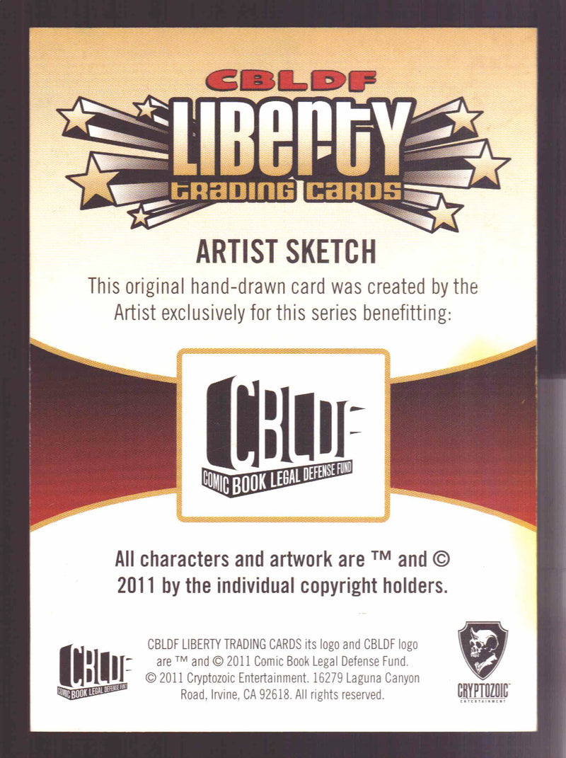 2011 CBLDF Liberty Artist Sketch Trading Card by Rich Molinelli RAM - TvMovieCards.com