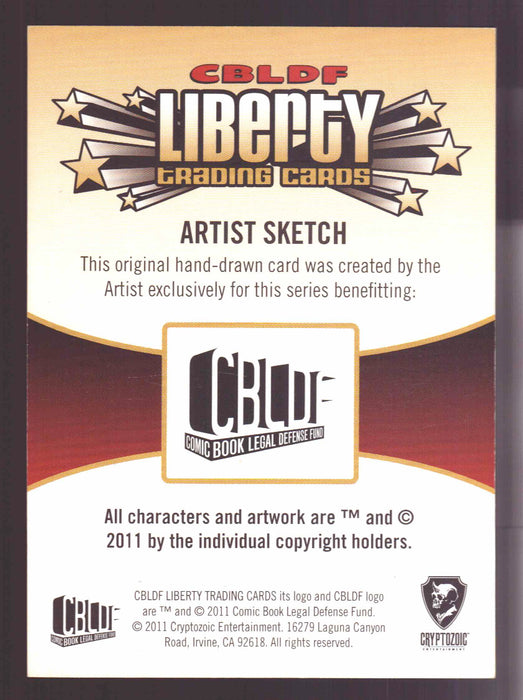 2011 Cryptozoic CBLDF Liberty Artist Sketch Card by Joel Carroll - TvMovieCards.com