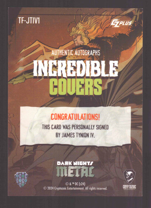 2024 CZX Dark Nights Metal Autograph Card James Tynion IV TF-JTIV1 - TvMovieCards.com