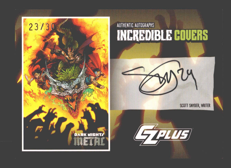 2024 CZX Dark Nights Metal Autograph Card Scott Snyder DNM6-SS Incredible Covers - TvMovieCards.com