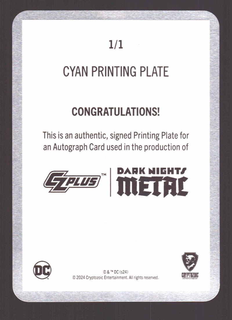 2024 CZX Dark Nights Metal Printing Plate Autograph Card John Ramita Jr / Danny - TvMovieCards.com