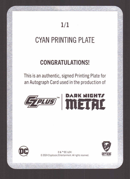 2024 CZX Dark Nights Metal Printing Plate Autograph Card John Ramita Jr / Danny - TvMovieCards.com