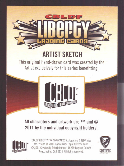 2011 CBLDF Comic Book Legal Defense Fund Liberty Artist Sketch Trading Card - TvMovieCards.com