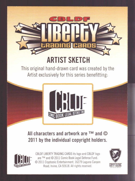 2011 Cryptozoic CBLDF Liberty Artist Sketch Card Bone by Jerry Fleming - TvMovieCards.com