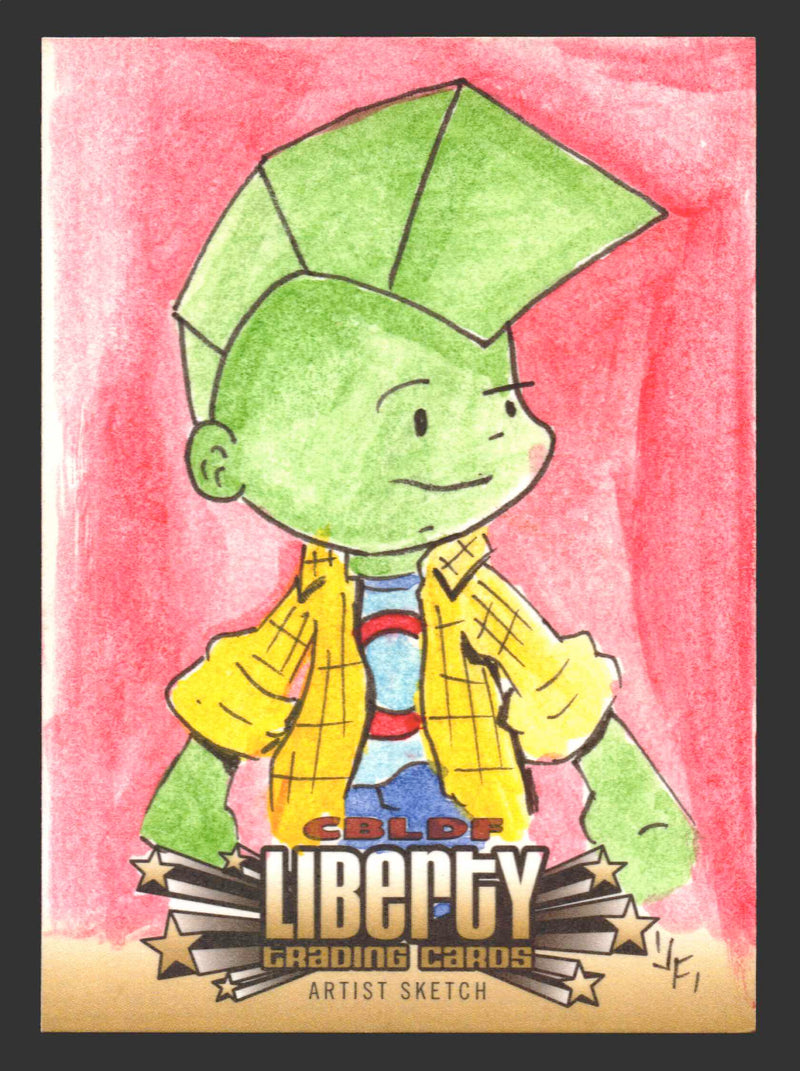 2011 Cryptozoic CBLDF Liberty Artist Sketch Card Bone by Jerry Fleming - TvMovieCards.com
