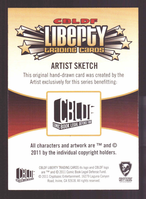 2011 Cryptozoic CBLDF Liberty Artist Sketch Card Bone by Jerry Fleming   - TvMovieCards.com